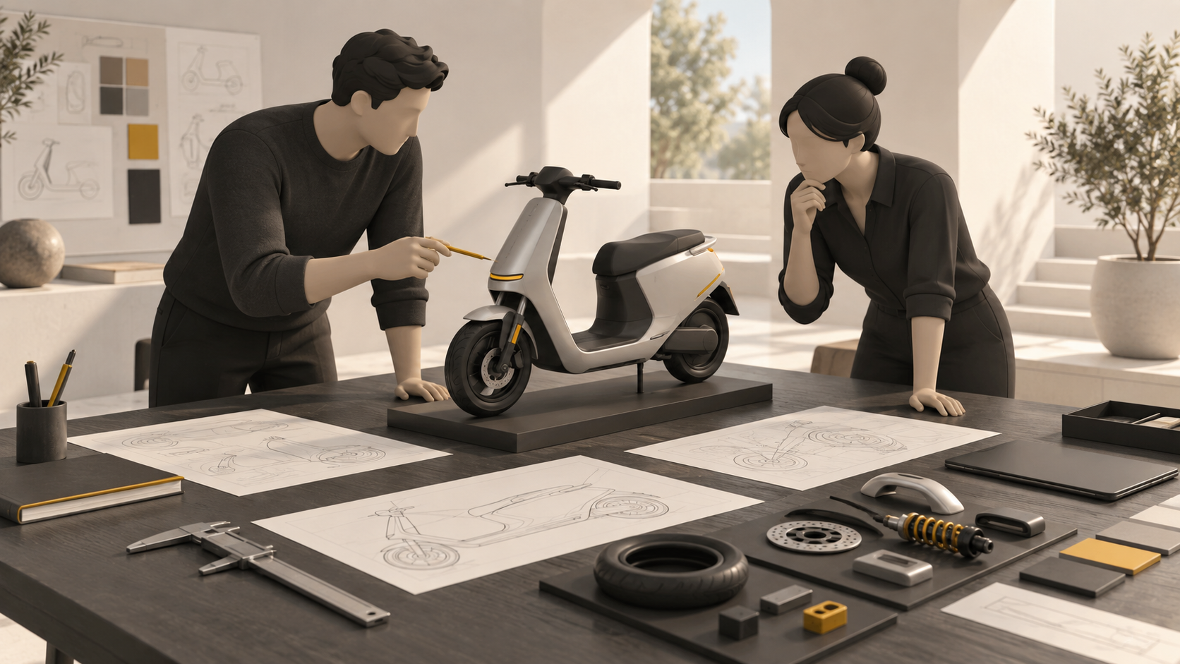Engineering collaboration illustration